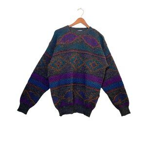 Vintage Pendleton LOBO Knitted Crew Neck Sweater Made In USA Mens Size L